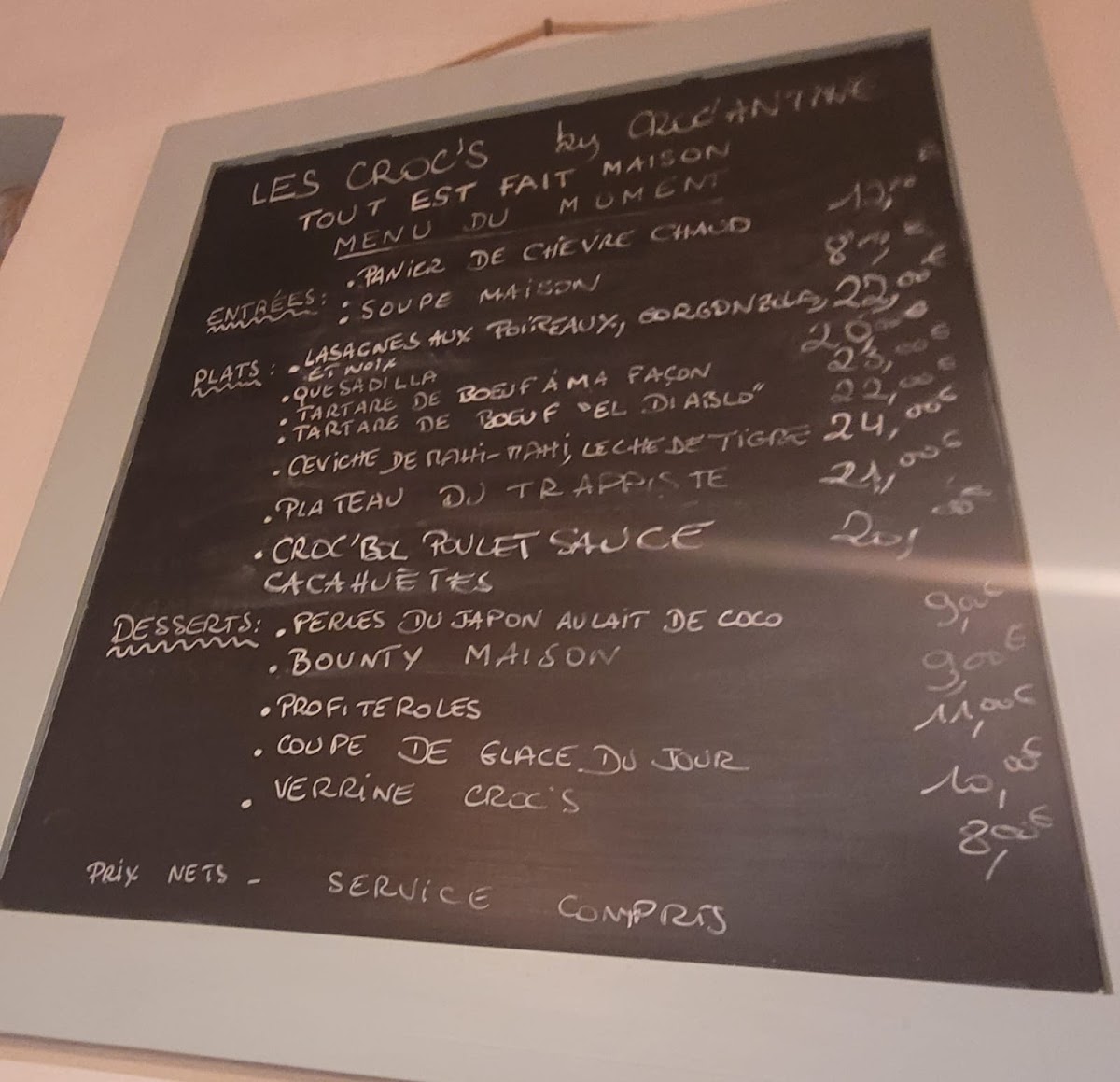 Les Croc's Photo Menu 3