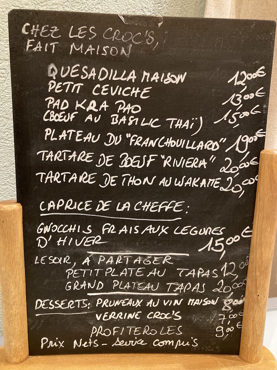 Les Croc's Photo Menu 6