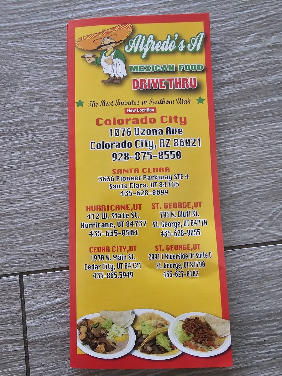 Alfredo’s A Mexican Food Photo Menu 2