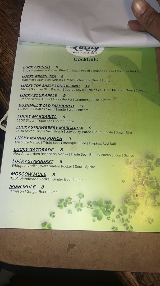 Lucky Irish Pub and Grill Photo Menu 2