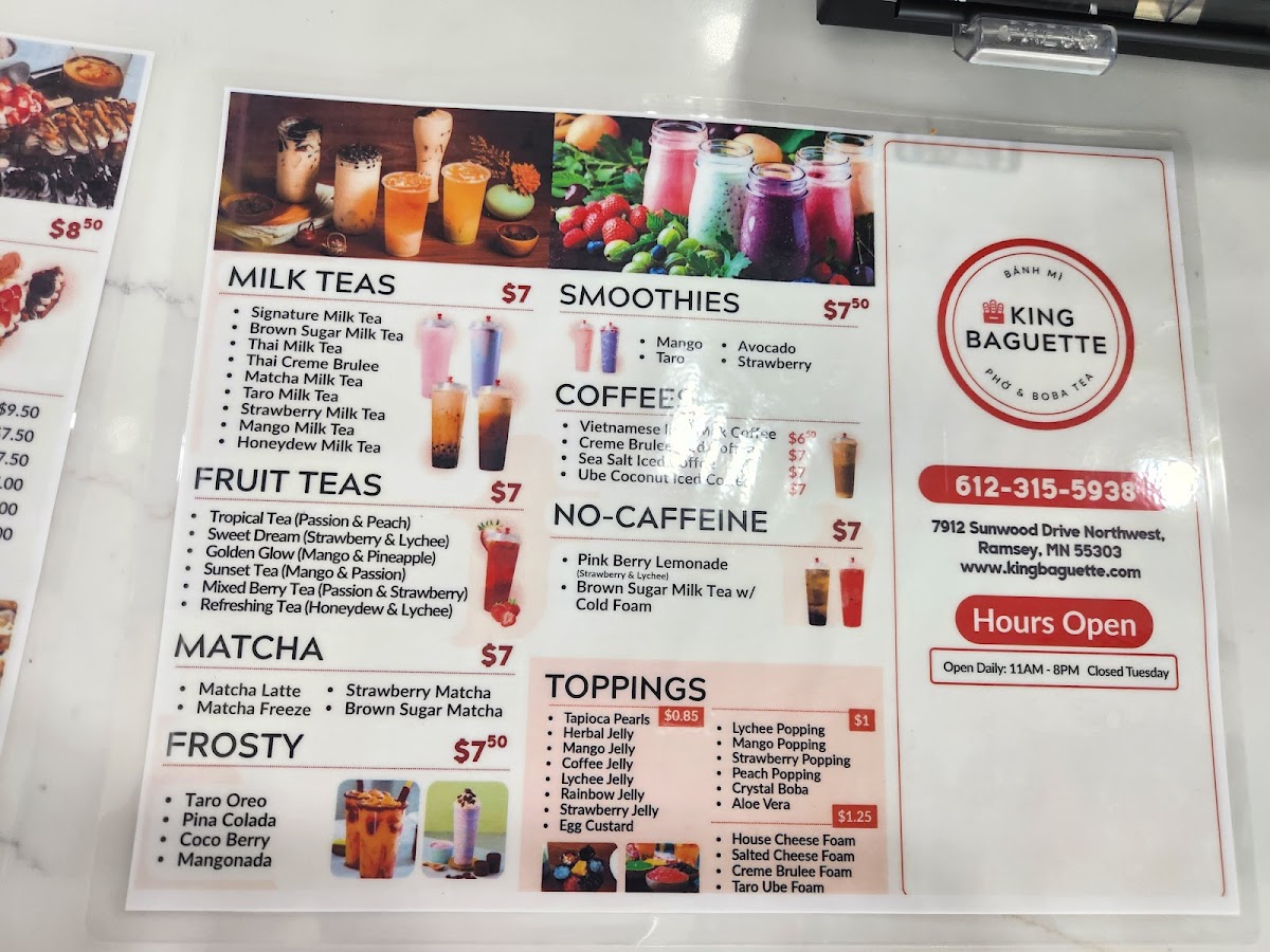 King Baguette Photo Menu 10