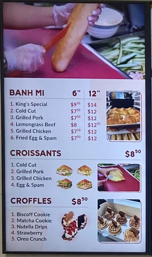 King Baguette Photo Menu 4