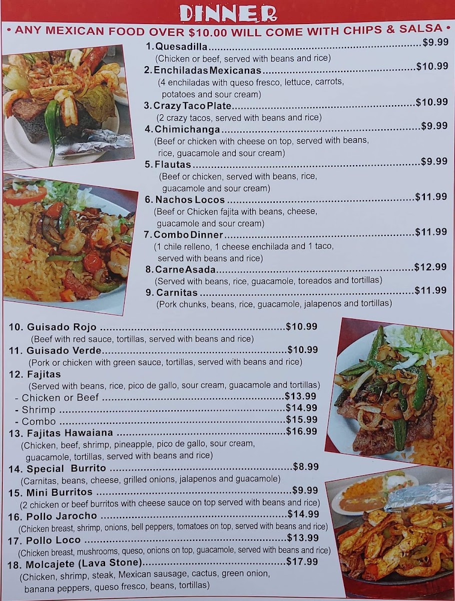 SU-SHILITO MEXICAN RESTAURANT Photo Menu 10