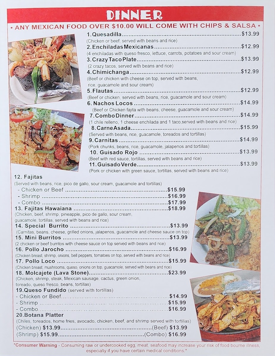SU-SHILITO MEXICAN RESTAURANT Photo Menu 2