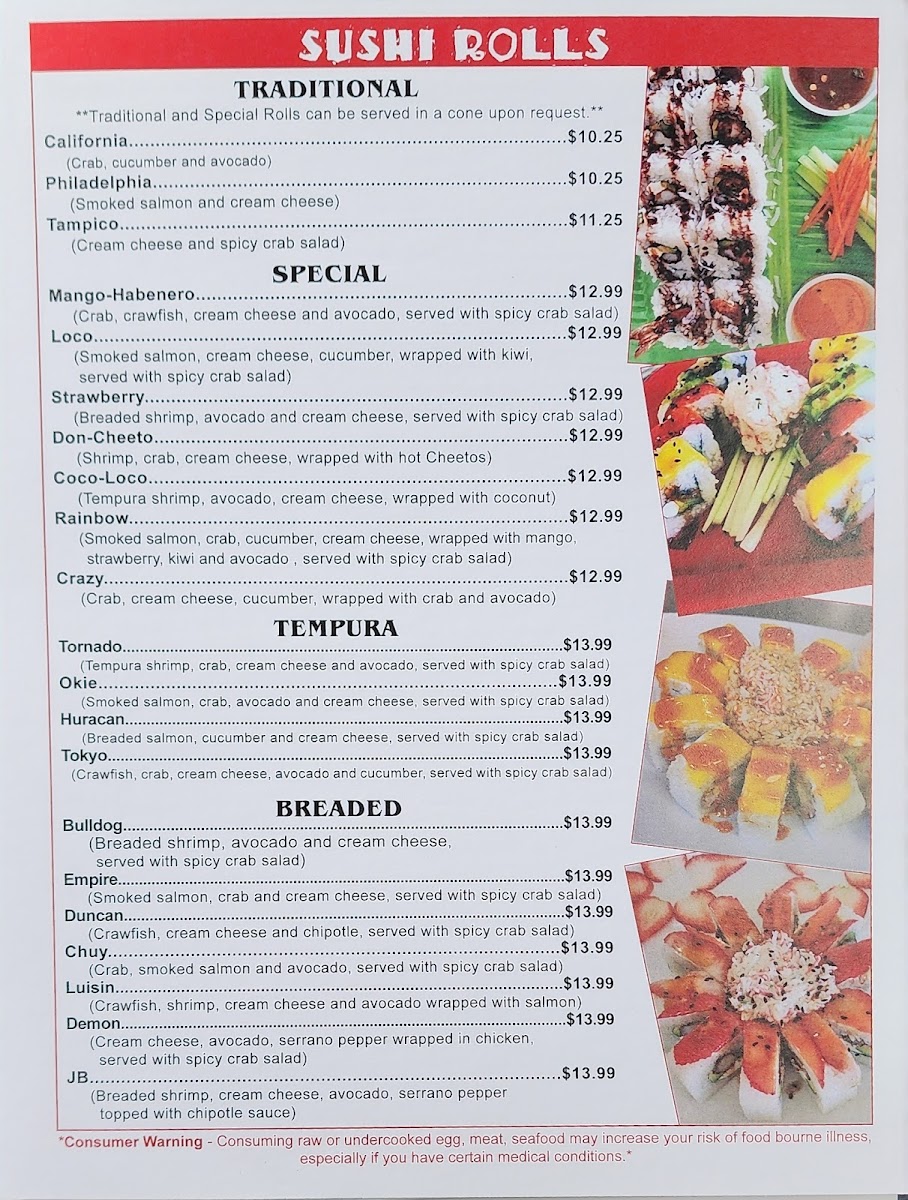 SU-SHILITO MEXICAN RESTAURANT Photo Menu 3
