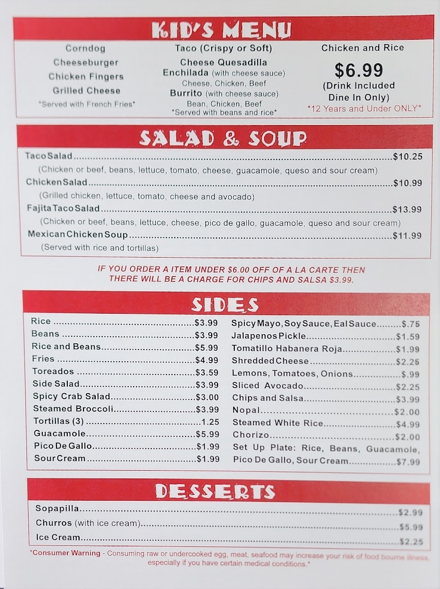 SU-SHILITO MEXICAN RESTAURANT Photo Menu 4