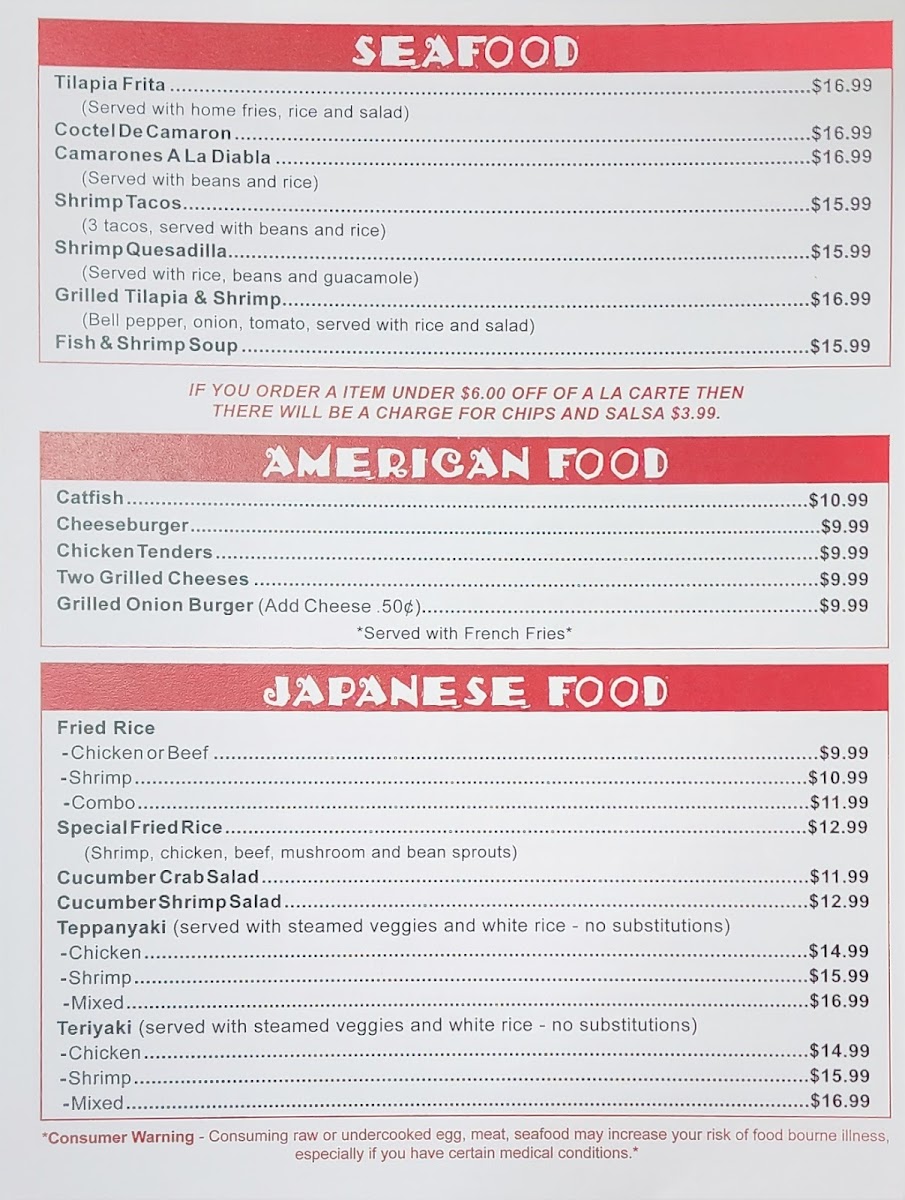 SU-SHILITO MEXICAN RESTAURANT Photo Menu 5