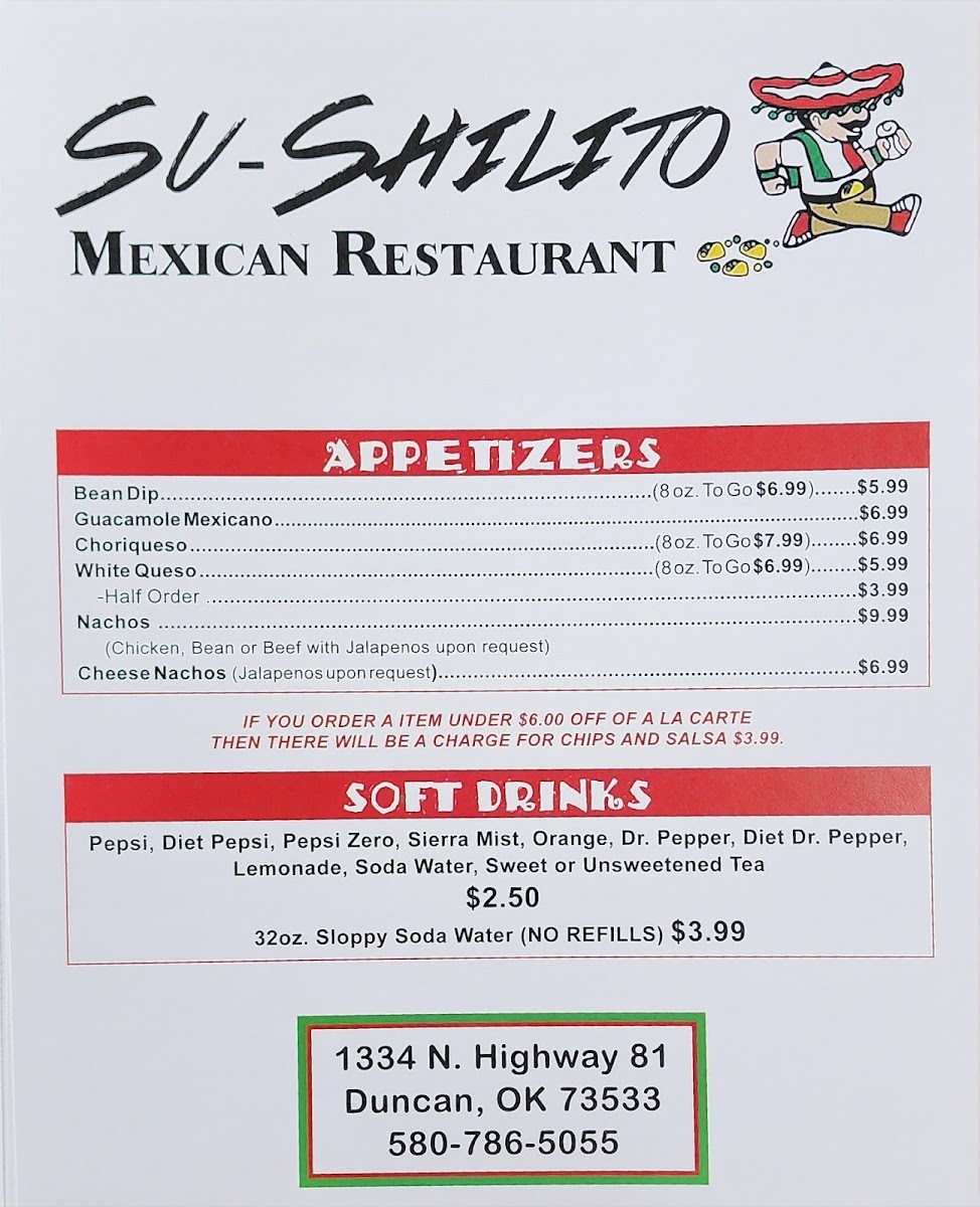 SU-SHILITO MEXICAN RESTAURANT Photo Menu 6