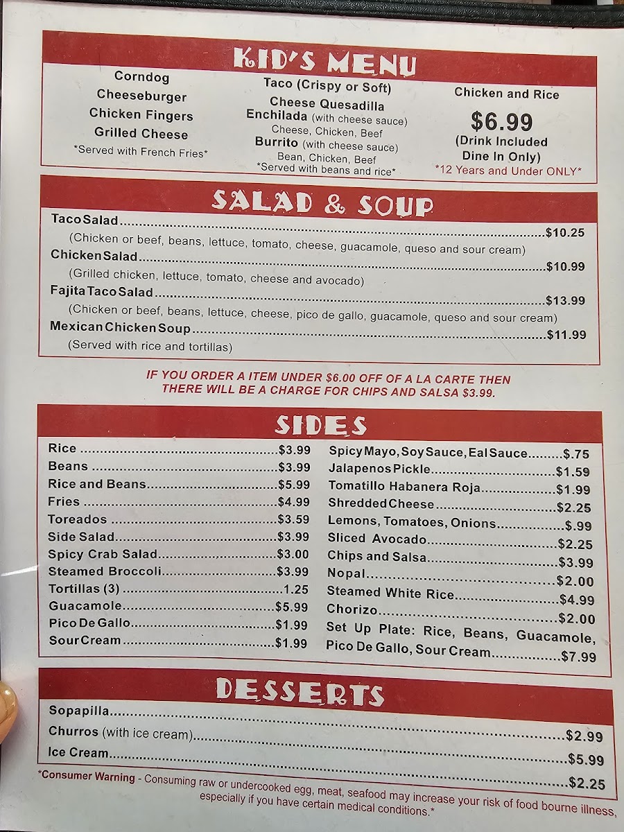 SU-SHILITO MEXICAN RESTAURANT Photo Menu 8