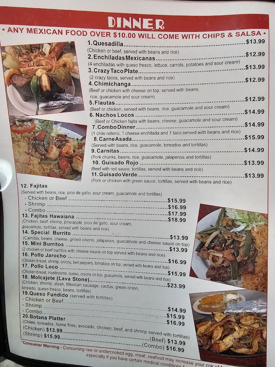 SU-SHILITO MEXICAN RESTAURANT Photo Menu 9