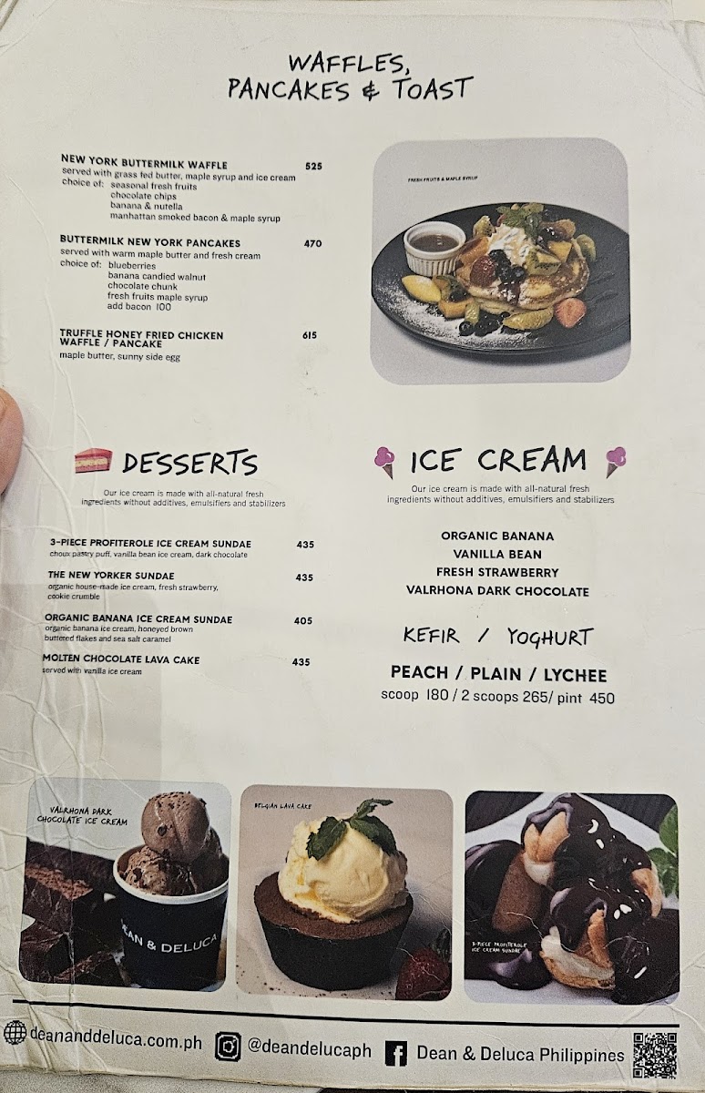 Dean & Deluca Photo Menu 2