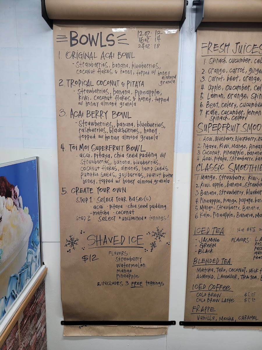 Toi Moi Italian Ice & Juice Shop Photo Menu 3