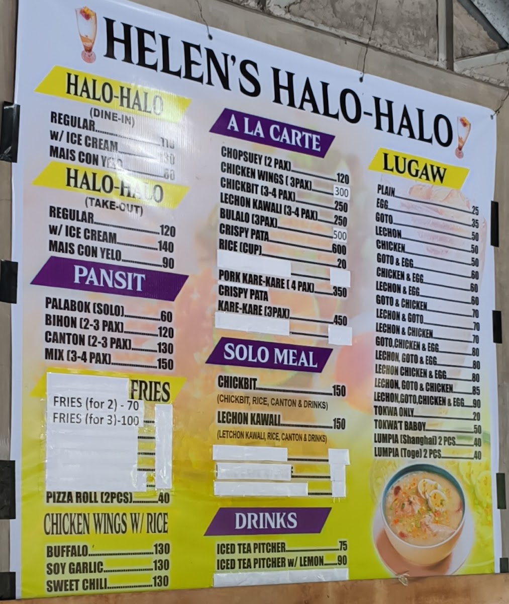 ManLen Kitchenette (Helen's halo-halo) Photo Menu 1