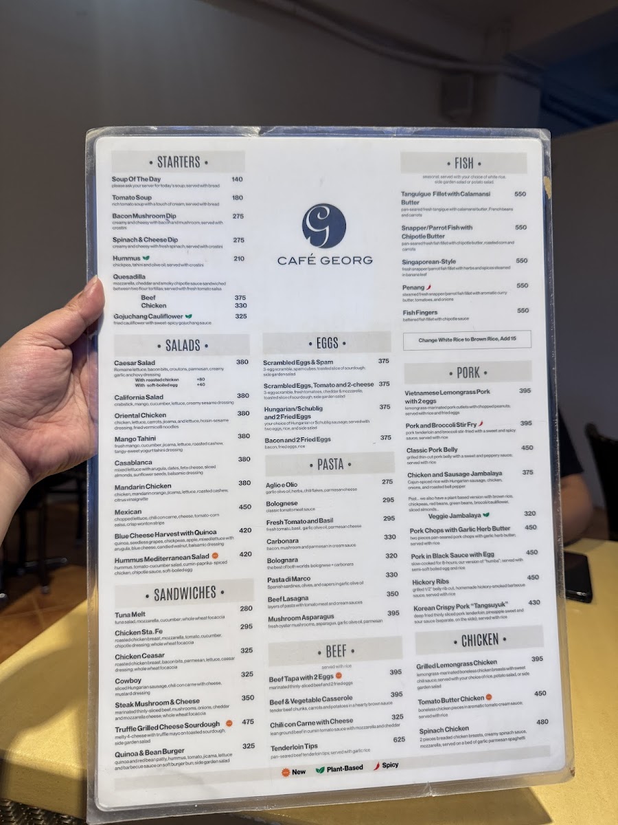 Cafe Georg Photo Menu 1