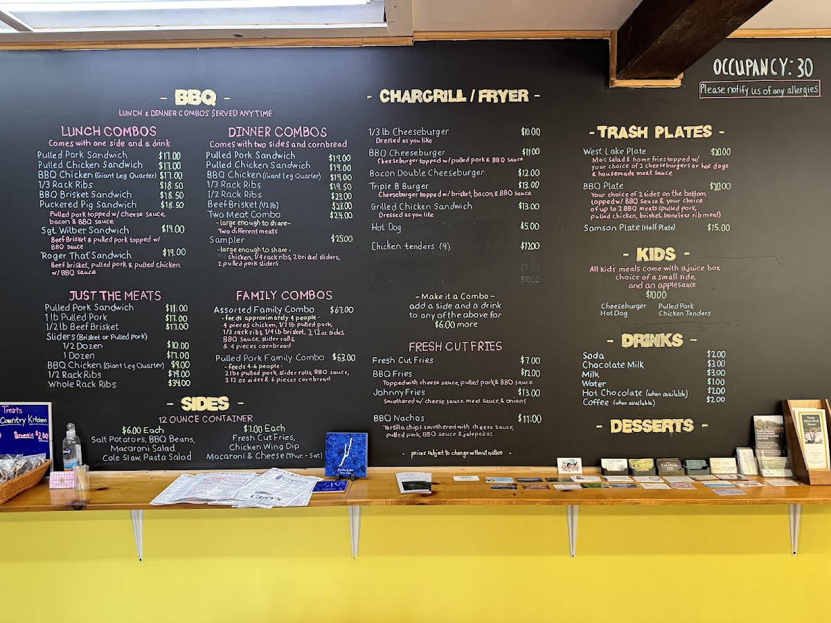 The BBQ Shack Photo Menu 1