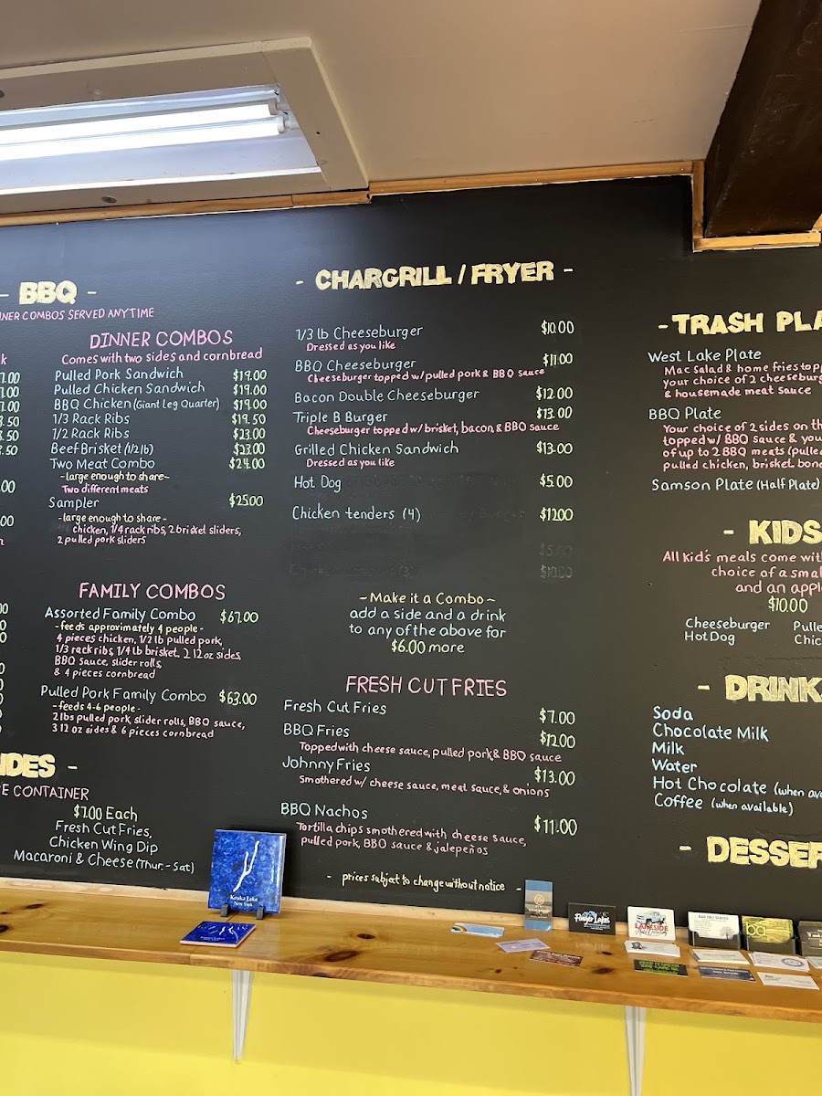 The BBQ Shack Photo Menu 2