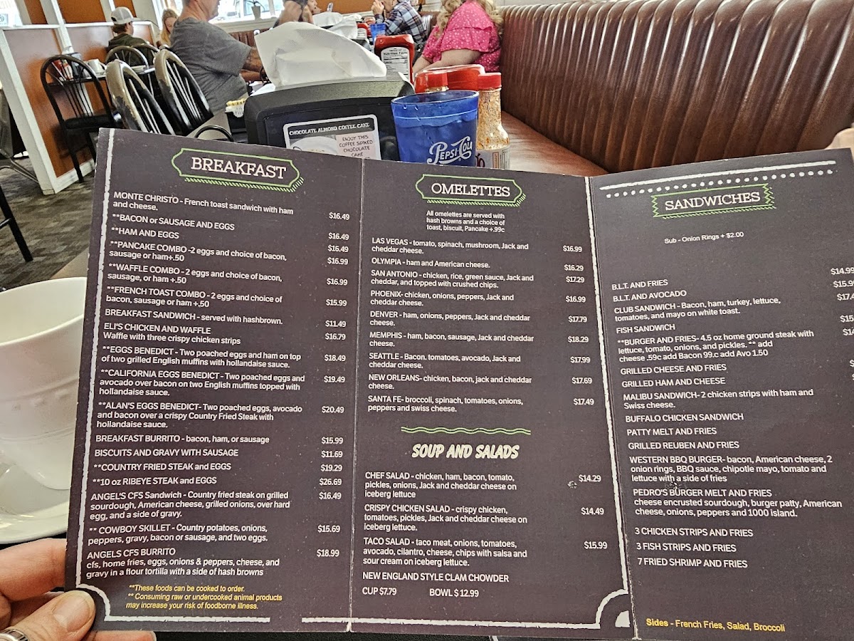 Angel's Cafe Photo Menu 1