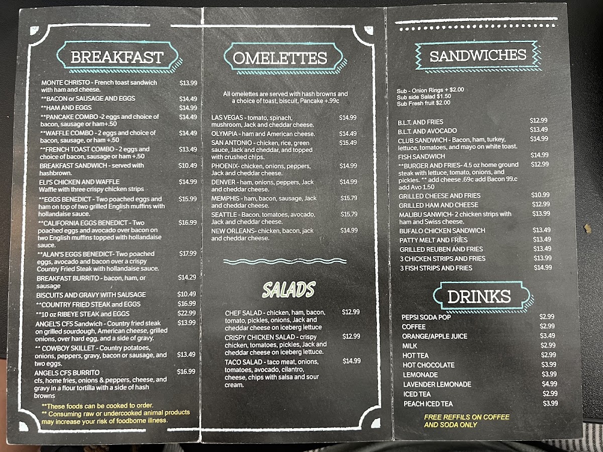 Angel's Cafe Photo Menu 3