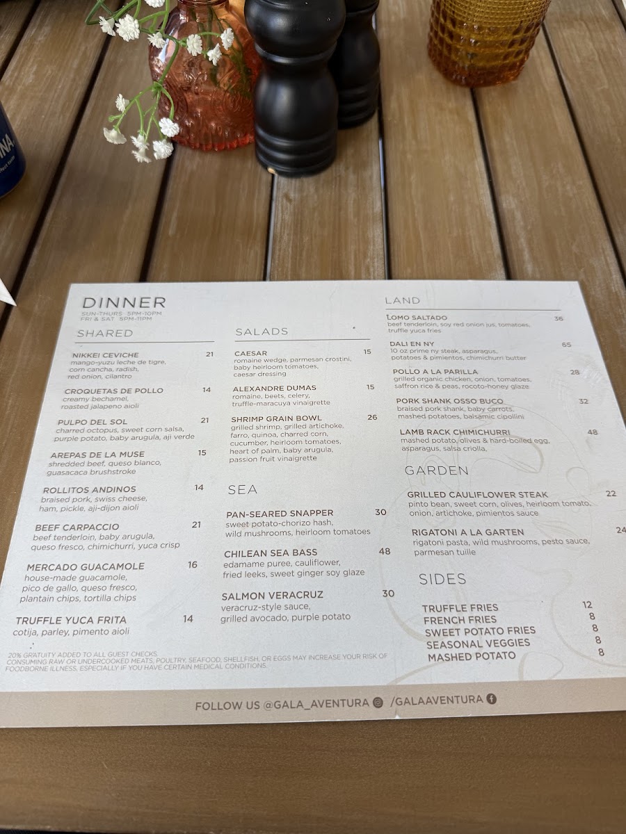 Gala Restaurant & Muse Bar Photo Menu 5