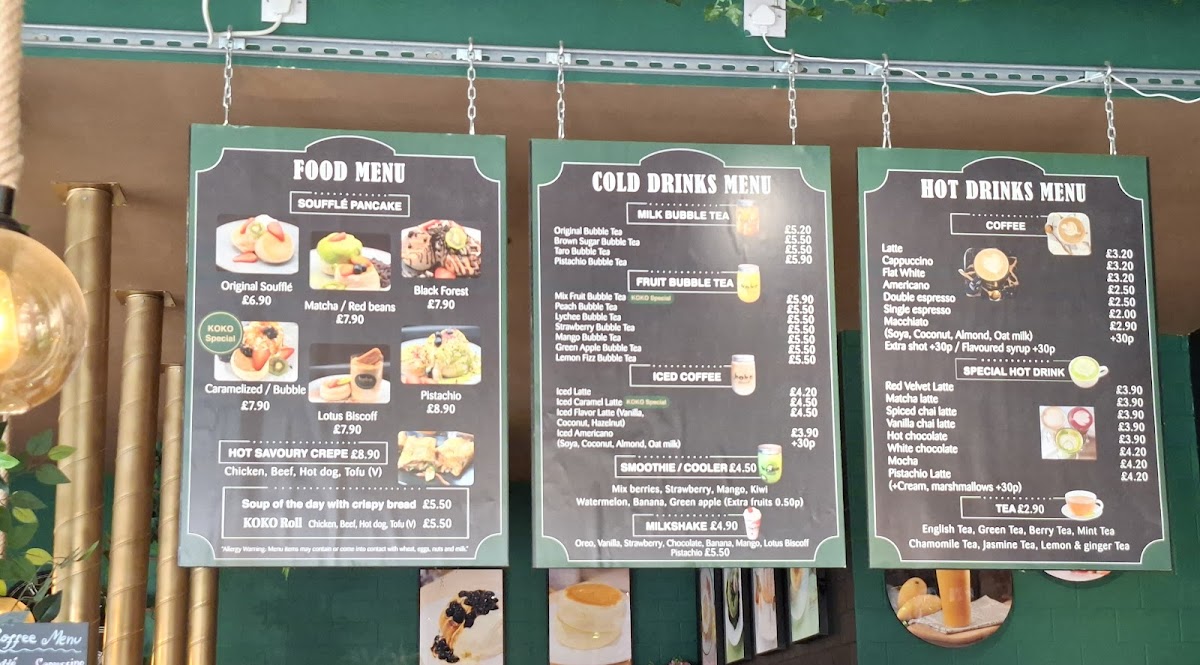Koko House Photo Menu 1