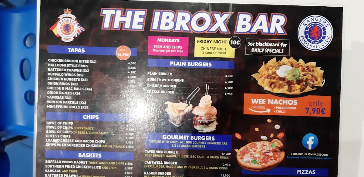 The Ibrox Bar Photo Menu 10