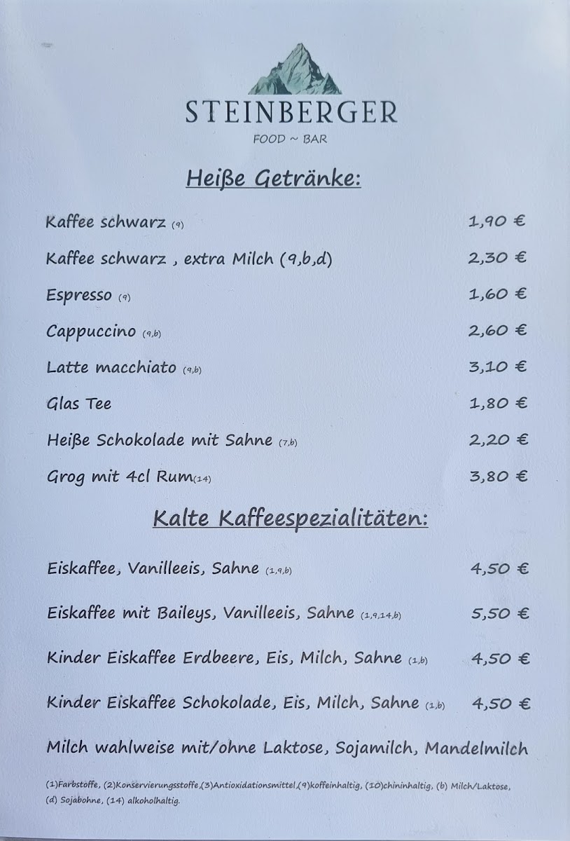 Steinberger food bar Photo Menu 3