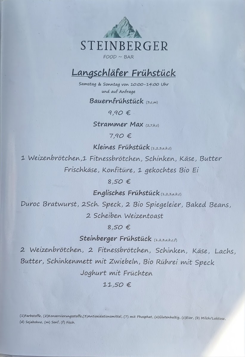 Steinberger food bar Photo Menu 9