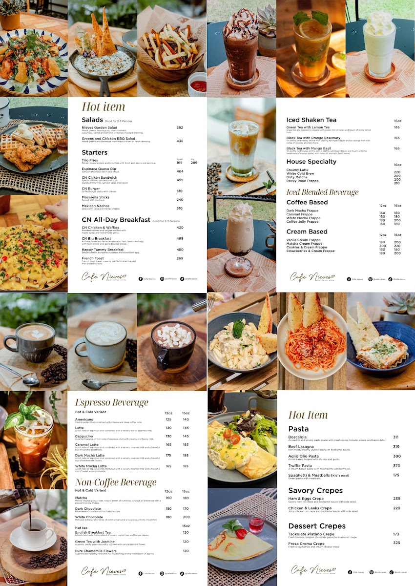 Cafe Nieves Photo Menu 1