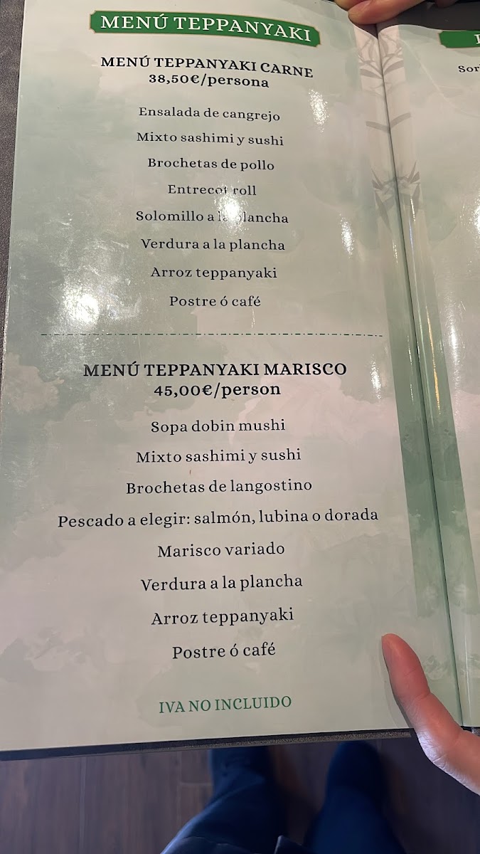 Shintori Teppanyaki Photo Menu 1