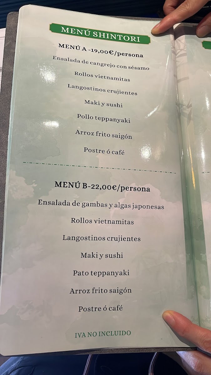 Shintori Teppanyaki Photo Menu 2