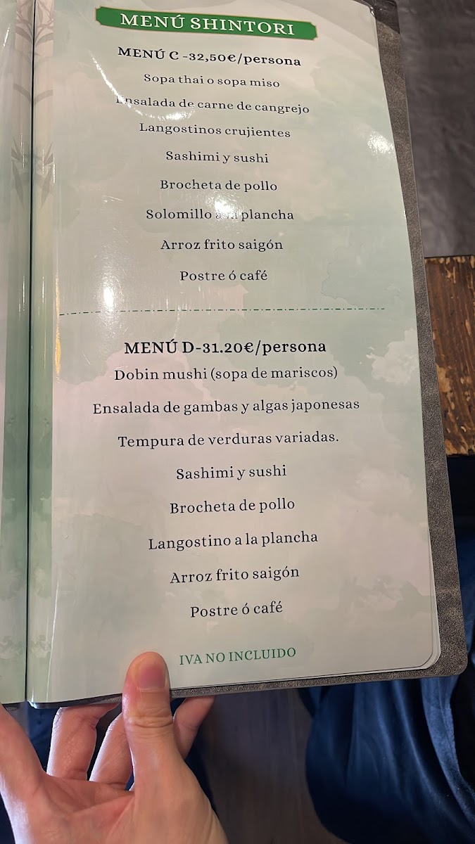 Shintori Teppanyaki Photo Menu 3