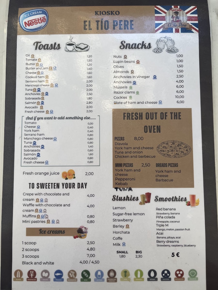 Kiosko tio pere Photo Menu 1