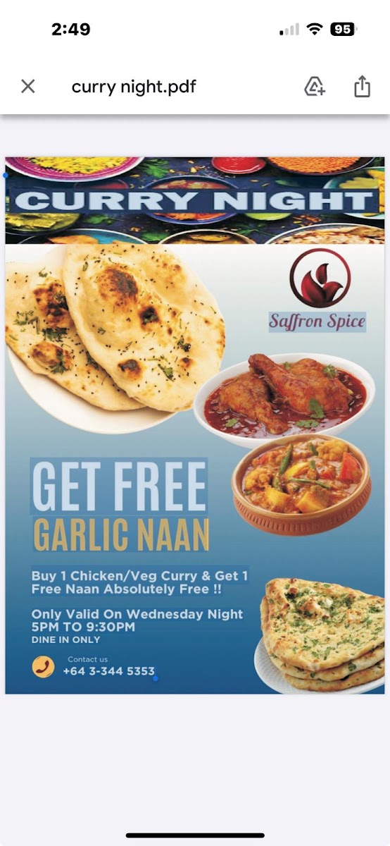 Saffron Spice Indian Cuisine Photo Menu 1