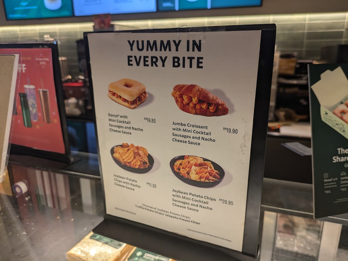Starbucks KLIA2 Landside Photo Menu 3