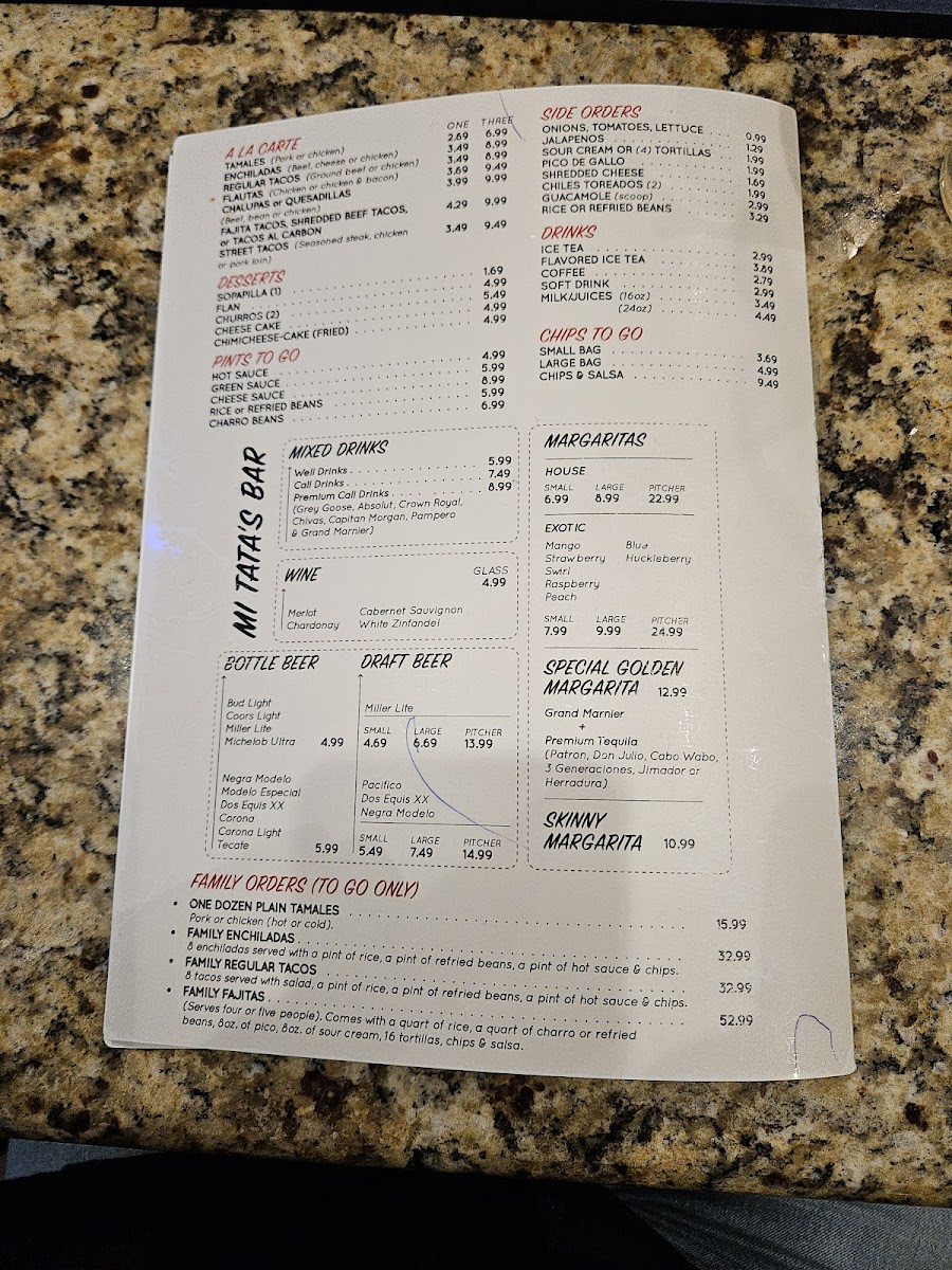 Mi Tata Mexican Restaurant Photo Menu 6