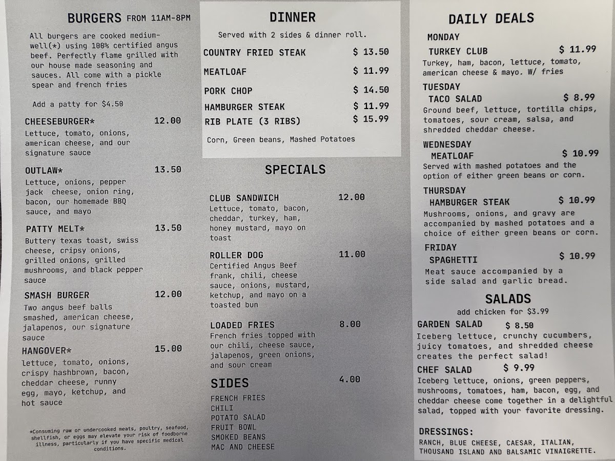 Day's Grill & Smoke House Photo Menu 2