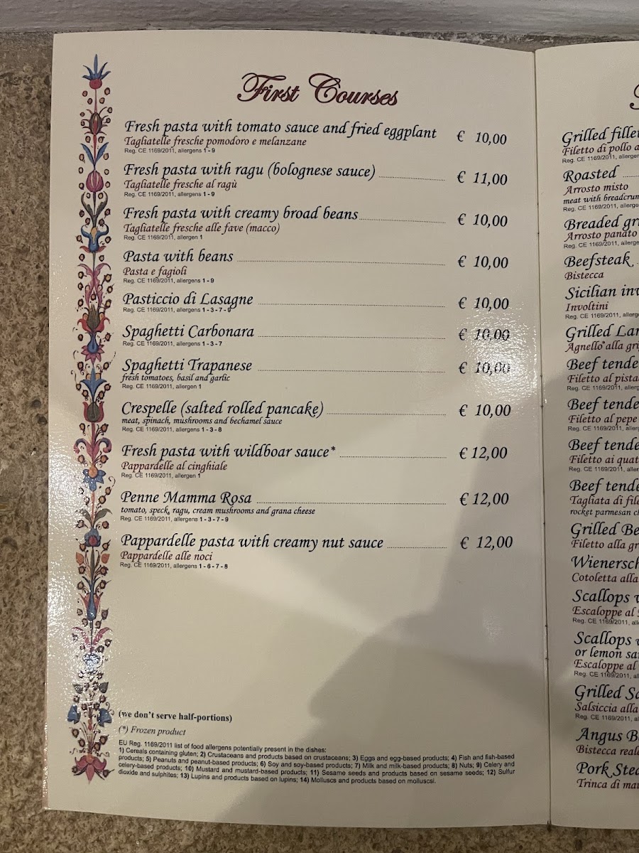 Ristorante Mamma Rosa Photo Menu 2