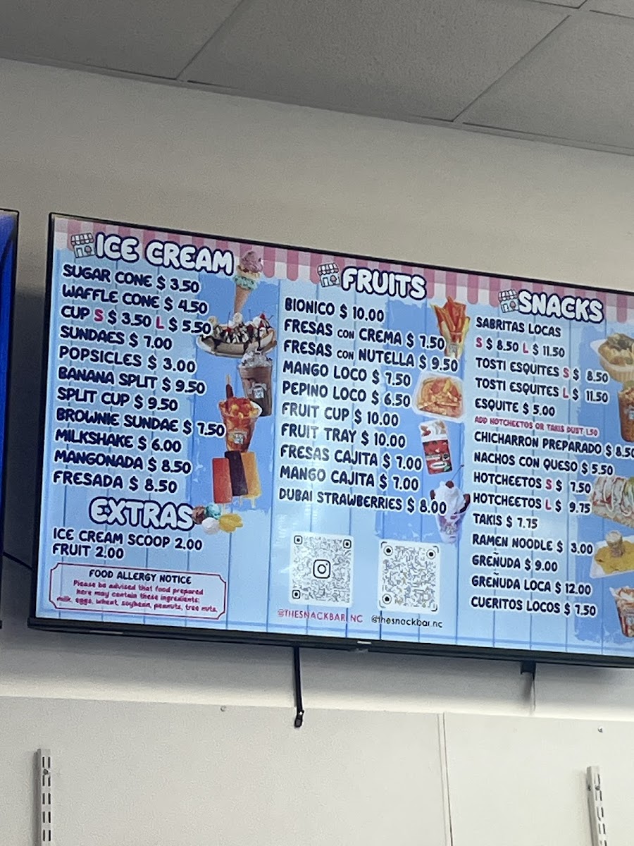 The Snack Bar Ice Cream Shop LLC Photo Menu 3