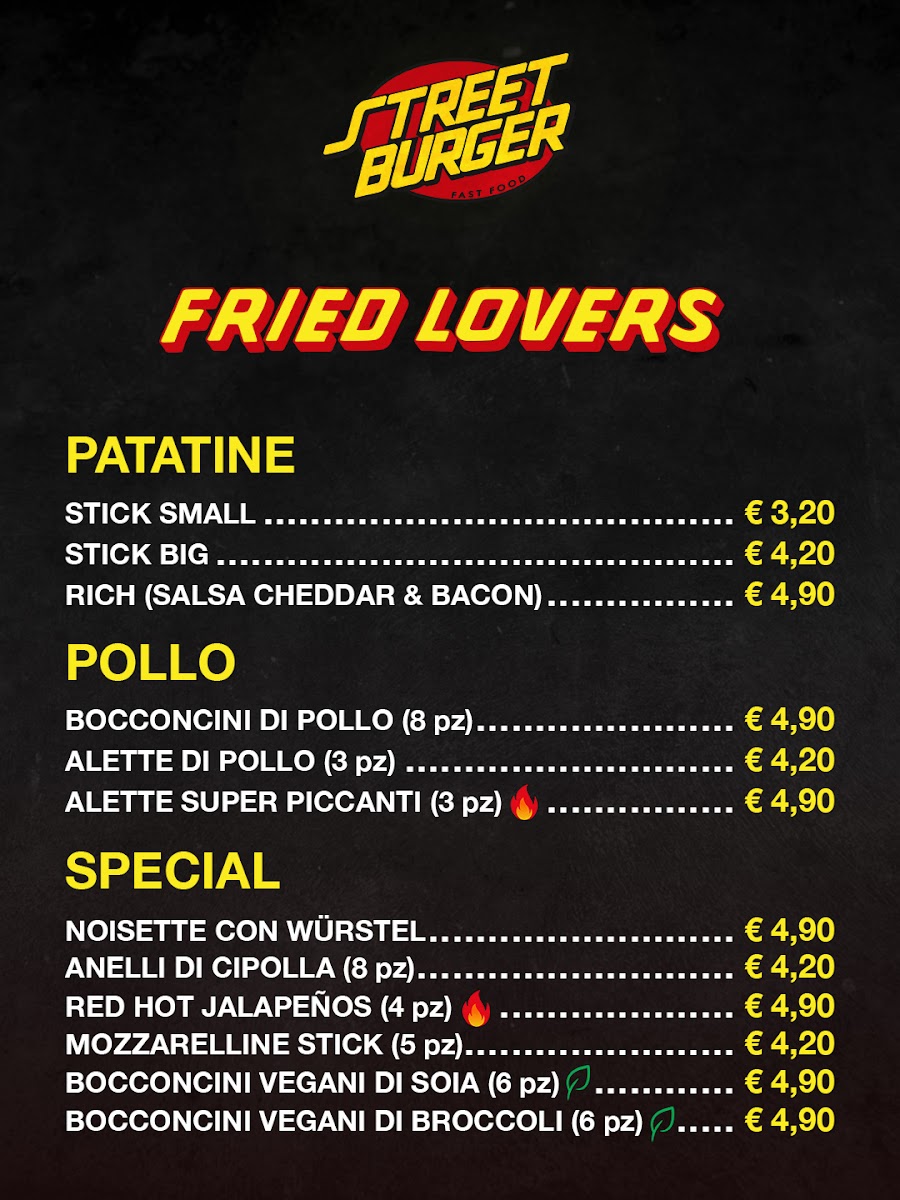 Street Burger fast food Photo Menu 3