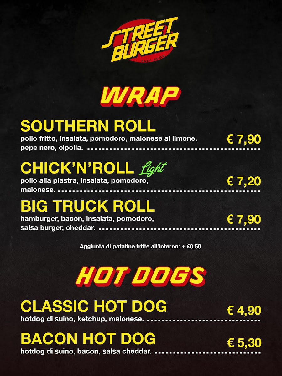 Street Burger fast food Photo Menu 4