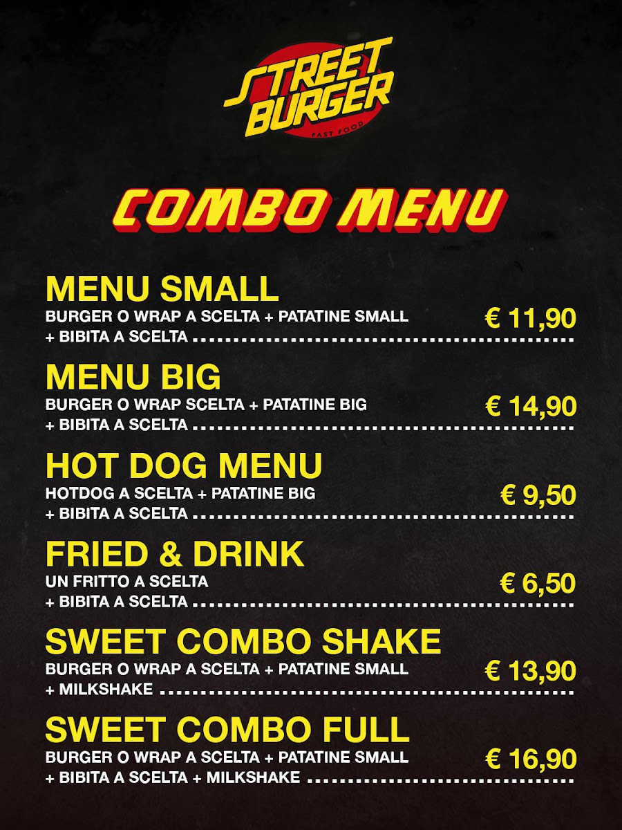 Street Burger fast food Photo Menu 6