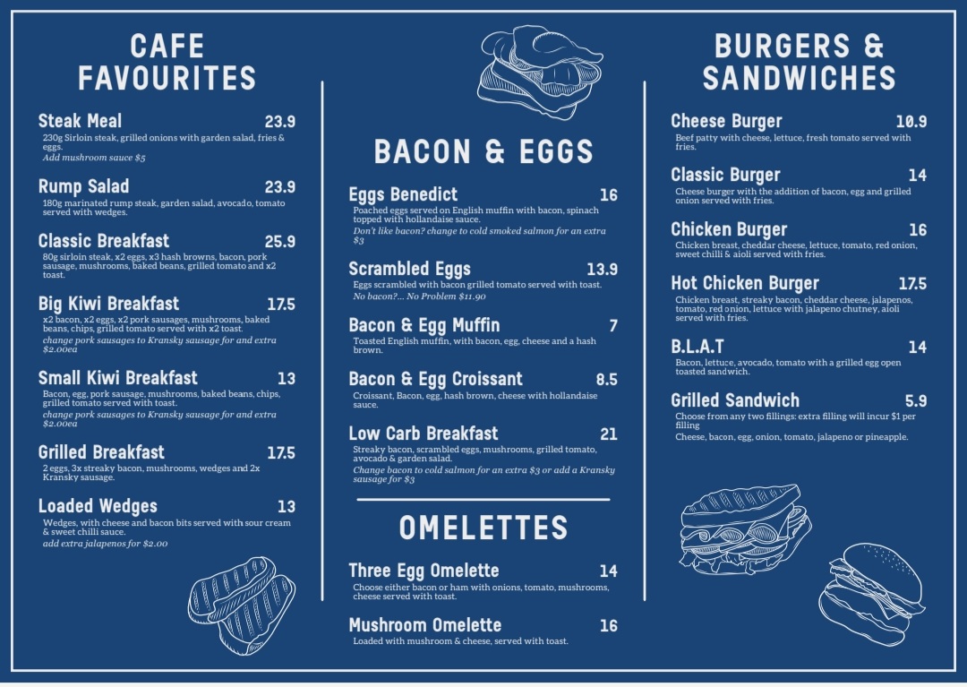 New Classic Cafe Photo Menu 1