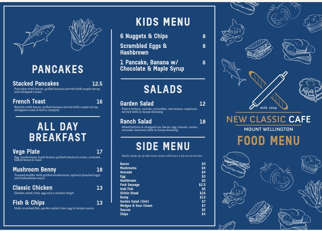 New Classic Cafe Photo Menu 2
