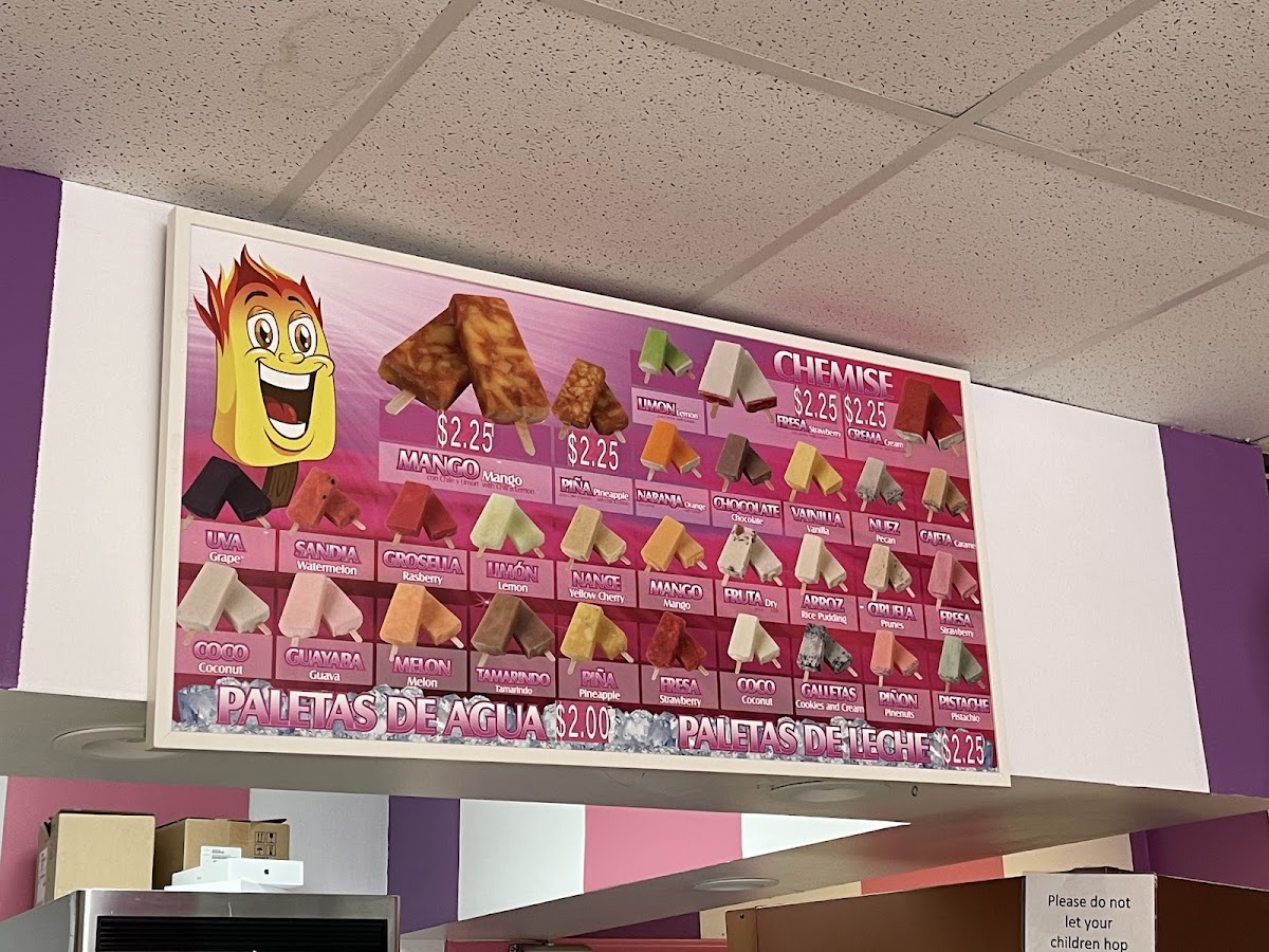 La Real Michoacana Paleteria Photo Menu 4