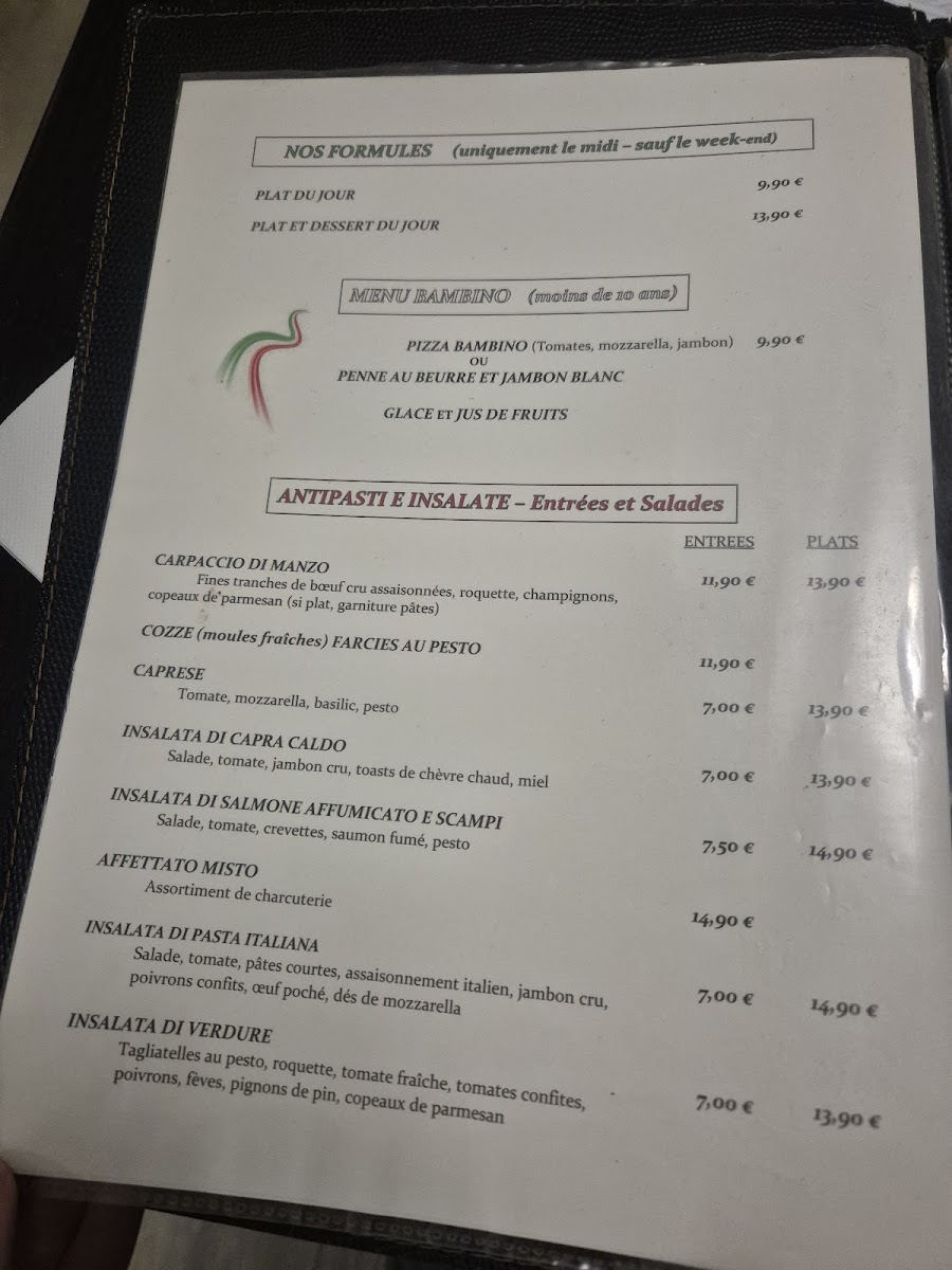 La Gondole Photo Menu 1
