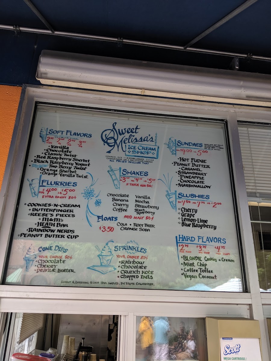 Sweet Melissa's Ice Cream Shop Photo Menu 3