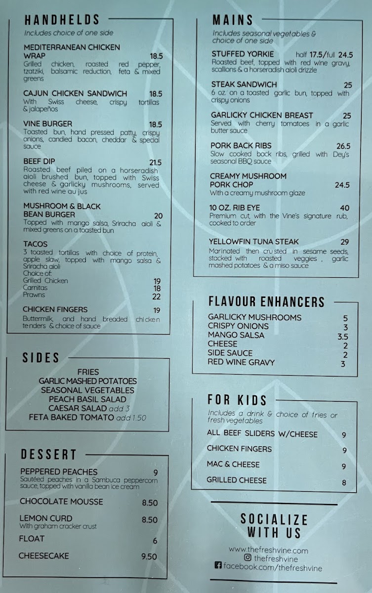 The Fresh Vine Eatery & Catering Photo Menu 3