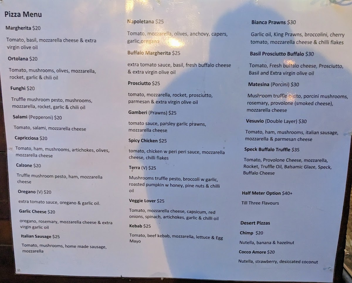 Fratelli Pulcinella Parramatta Photo Menu 2