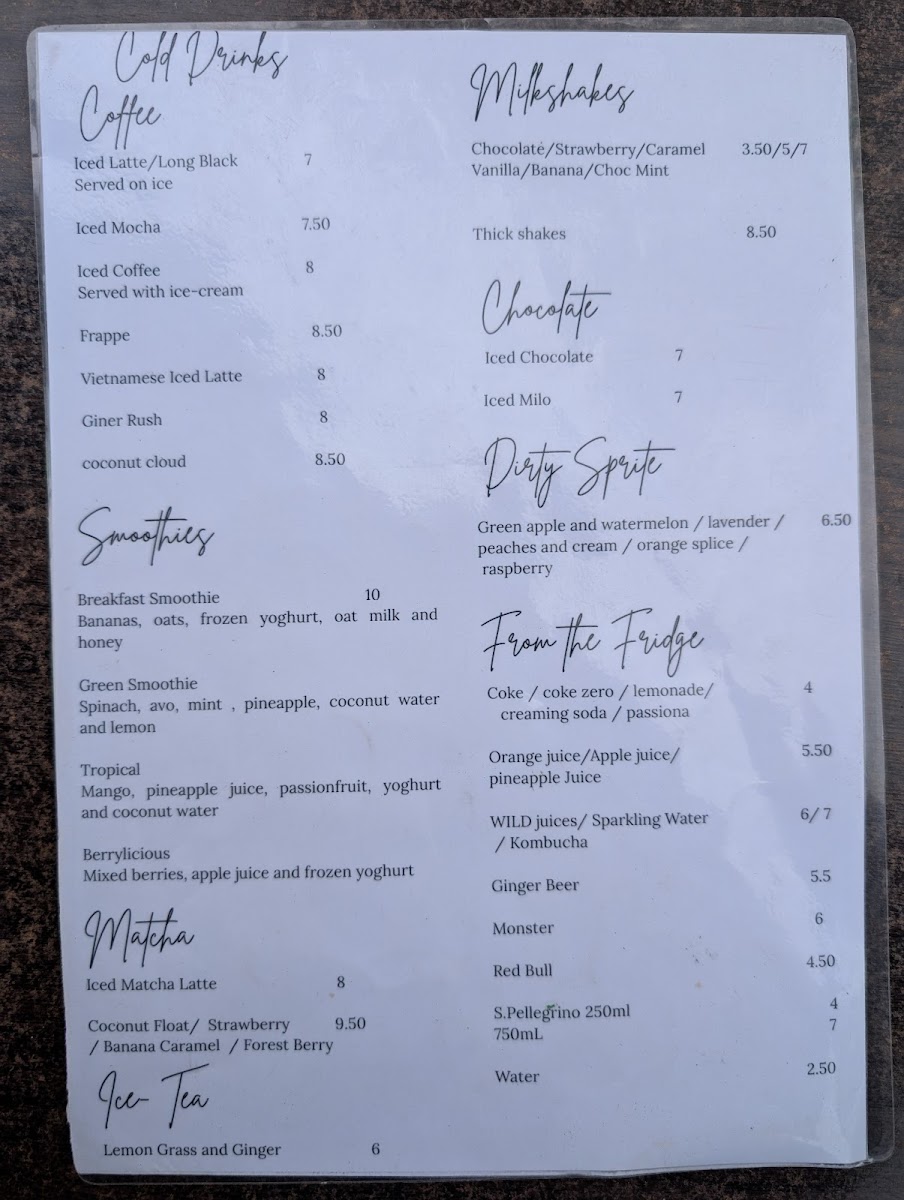 The White Rabbit Cafe, Bar and Grill Photo Menu 3