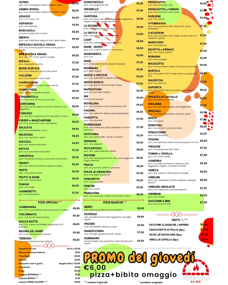 Europizza da Nik Photo Menu 1